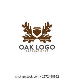 The Oak Tree Logo Design. Oak Leaf Logo Template