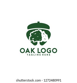 The Oak Tree Logo Design. Oak Leaf Logo Template