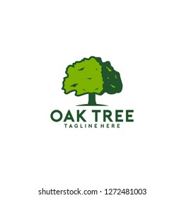 The Oak Tree Logo Design. Oak Leaf Logo Template