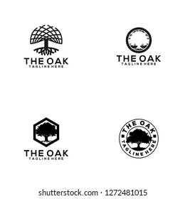 The Oak Tree Logo Design. Oak Leaf Logo Template