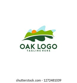 The Oak Tree Logo Design. Oak Leaf Logo Template