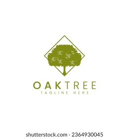 Oak Tree Logo Design Vector Template