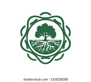 Oak Tree Logo Emblem