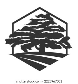oak tree logo Icon Illustration Brand Identity