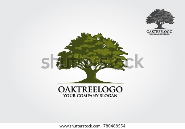 Oak\
tree logo illustration. Vector silhouette of a\
tree.