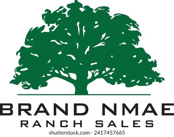 Oak tree logo, Modern natural Oak wood symbol. Plant branch vector logo download for your company