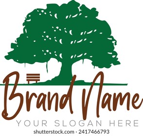 oak tree logo, Oak tree park vector logo, property vector logo for download your company