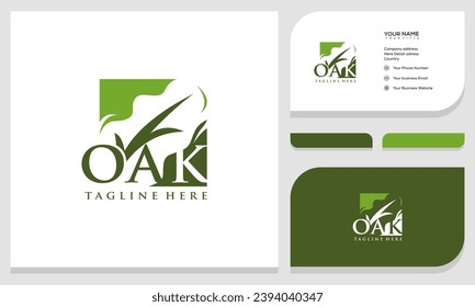 Oak Tree Logo, Pines Logo sample, vector template, logo design elements. O conceptual illustration of a tree icon,