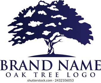 Oak tree logo, Property logo, Modern natural Oak wood symbol. Plant branch vector logo download for your company