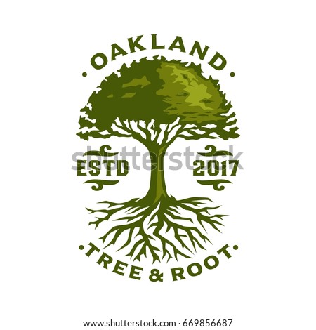 Oak Tree Logo Template Stock Vector (Royalty Free) 669856687 - Shutterstock