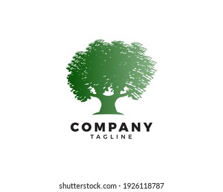 Oak Tree Logo Template Vector