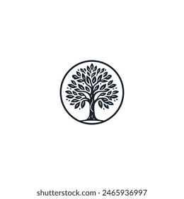 oak tree logo, oak trees, oak tree silhouette, oak vector,