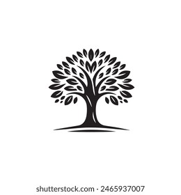 oak tree logo, oak trees, oak tree silhouette, oak vector,
