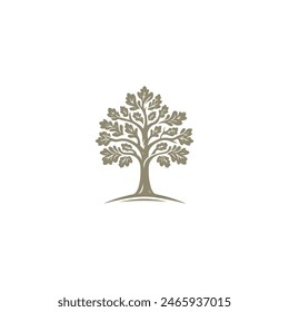 oak tree logo, oak trees, oak tree silhouette, oak vector,