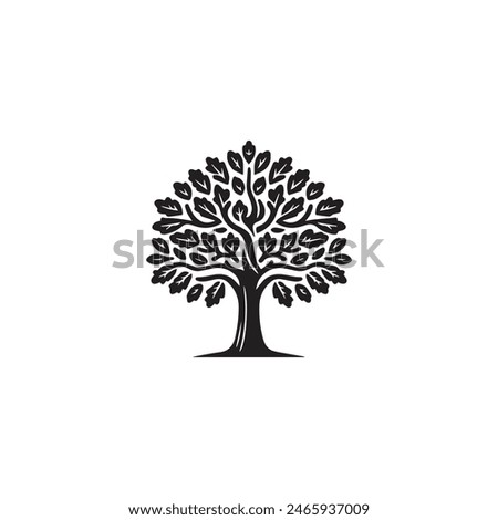 oak tree logo, oak trees, oak tree silhouette, oak vector,