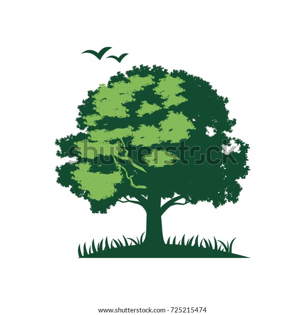 Oak Tree Logo Vector Stock Vector (Royalty Free) 725215474