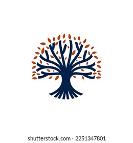 Oak tree logo vector illustration