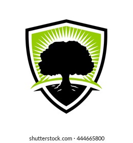Oak Tree and shield logo