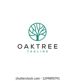 Oak Tree Simple Logo Design