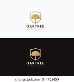 Oak tree Vector logo template