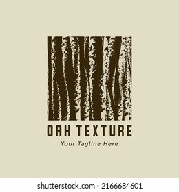 Oak wood bark texture design Illustration. Vintage wood texture logo design