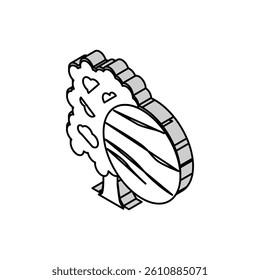 oak wood isometric icon vector. oak wood sign. isolated symbol illustration