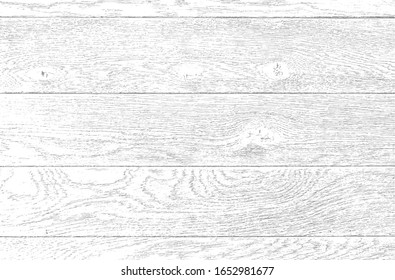 Oak wood panel texture overlay for backgrounds or design. Rustic grayscale wooden  pattern. White washed wood wallpaper. Table top view. Vector EPS10.