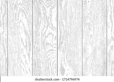 Oak wood panel texture overlay for backgrounds or design. Rustic grayscale wooden  pattern. White washed wood wallpaper. Table top view. Vector EPS10.