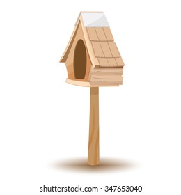 Oak Wood Small Old House Vector