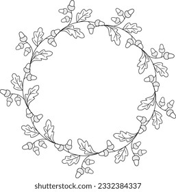 ilustración del cordón de roble en vector