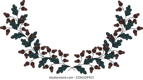 ilustración del cordón de roble en vector