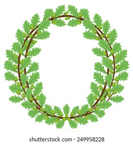 oak wreath leaf decoration