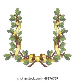 Oak wreath vector