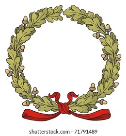 Oak Wreath vector