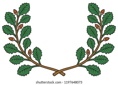 oak wreath vector illustration
