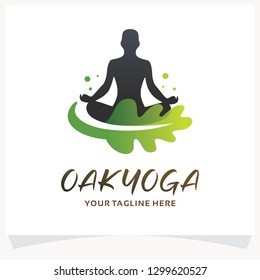 Oak Yoga Logo Design Template Inspiration