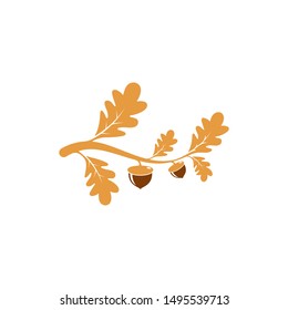 Oak.branch template vector illustration concept