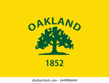 Oakland California flag vector illustration