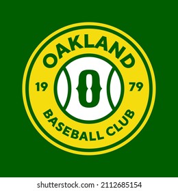 Oakland, California. Illustration vector graphic of Baseball logo. Vintage Logo Design Template Inspiration