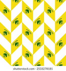oakland flag pattern design. chevron background. vector illustration