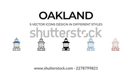 Oakland icon. Suitable for Web Page, Mobile App, UI, UX and GUI design.