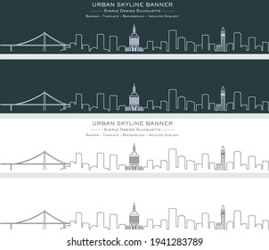 Oakland Single Line Skyline Profile Banner