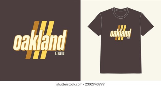 oakland t-shirt design with rectangle shapes, typography slogan vector ,vector illustration for t-shirt.