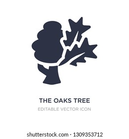 the oaks tree icon on white background. Simple element illustration from Nature concept. the oaks tree icon symbol design.