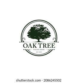 Oaktree logo icon template vector