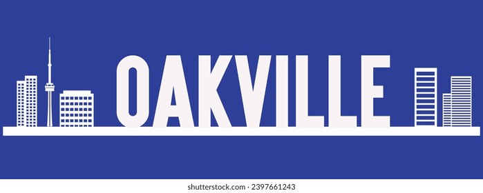 Oakville city, Canada beautiful vector illustration in letter