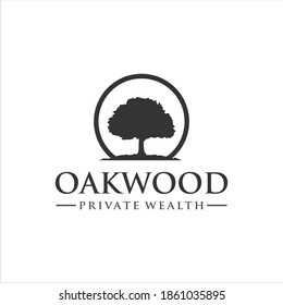 oakwood private wealth logo design