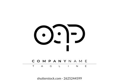 OAP abstract letter design. Modern Business Logo Design With Abstract Typography and Contemporary Style
