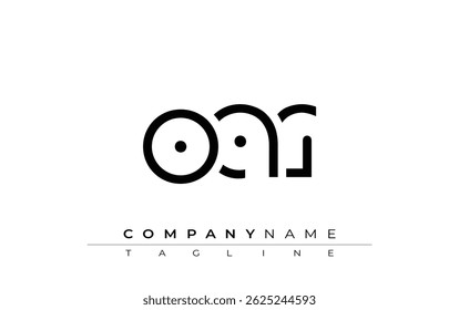 Projeto de letra abstrata OAR. Design de logotipo comercial moderno com tipografia abstrata e estilo contemporâneo