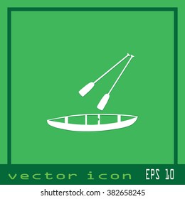 oar boat rowing icon